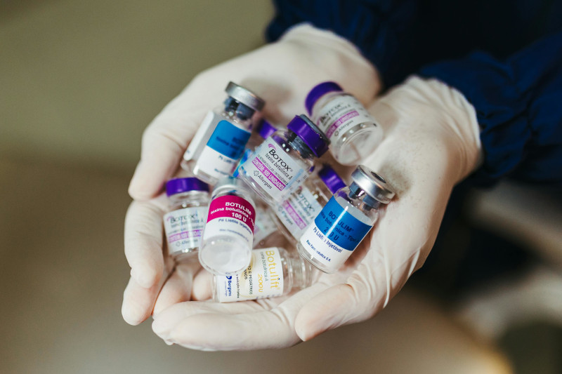 flacons de botox pour injection faciale